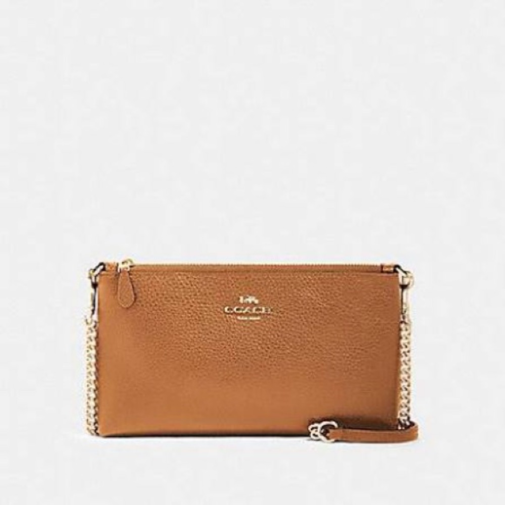 Coach Zip Top Crossbody 88682 Light Saddle